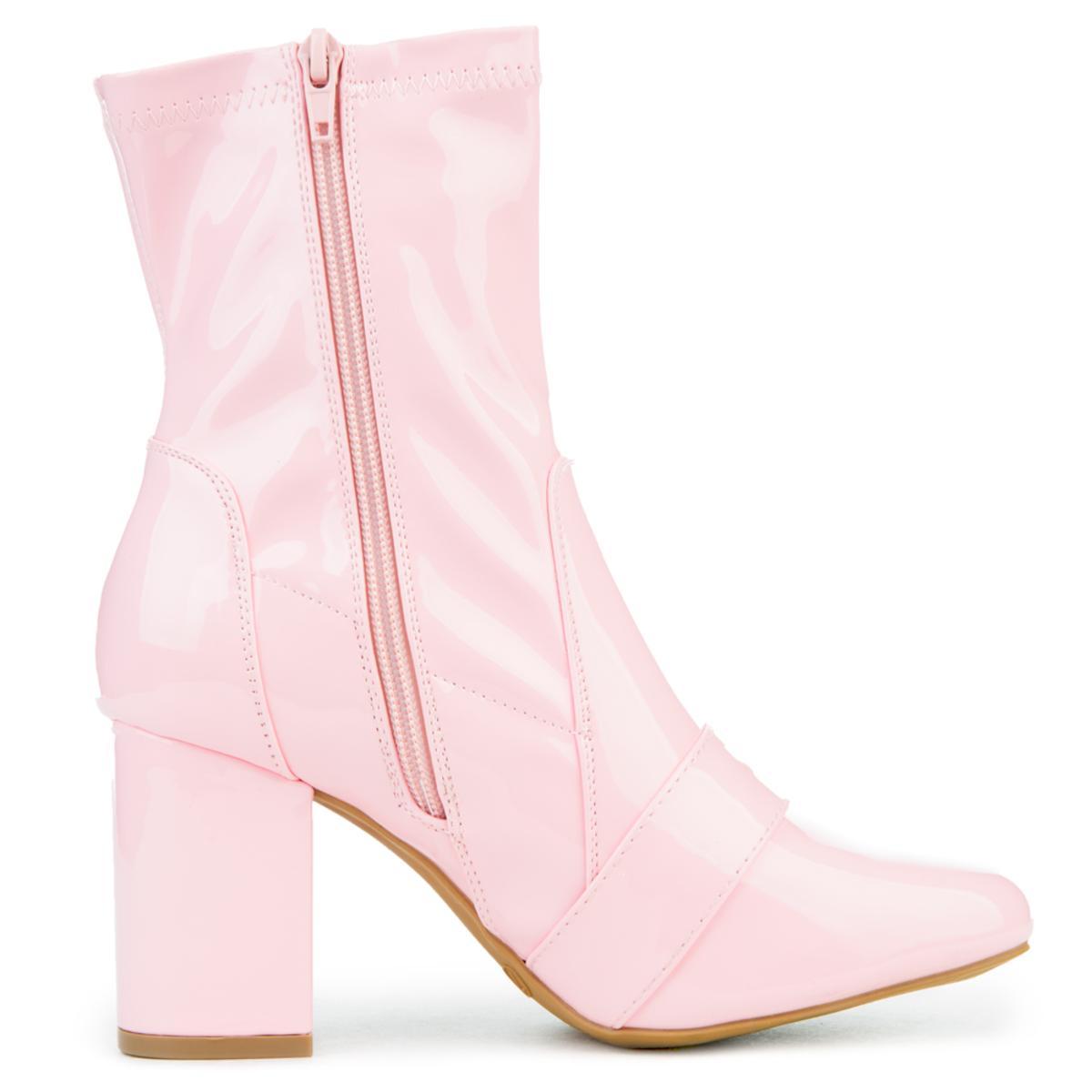 Marcus-31 High Heel Ankle Boots PINK – TiltedSole.com