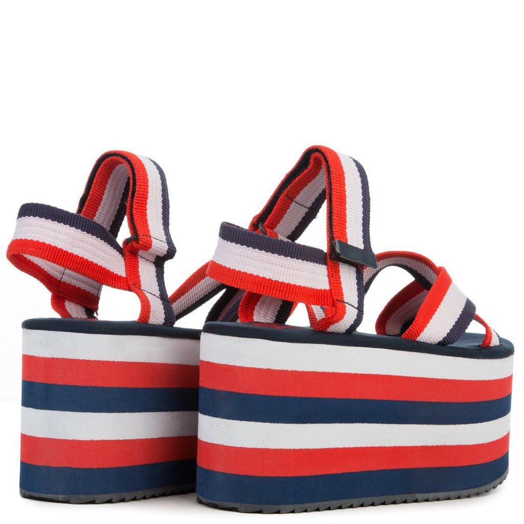 YRU Prizm Red White Blue Women's Platform Sandal – TiltedSole.com