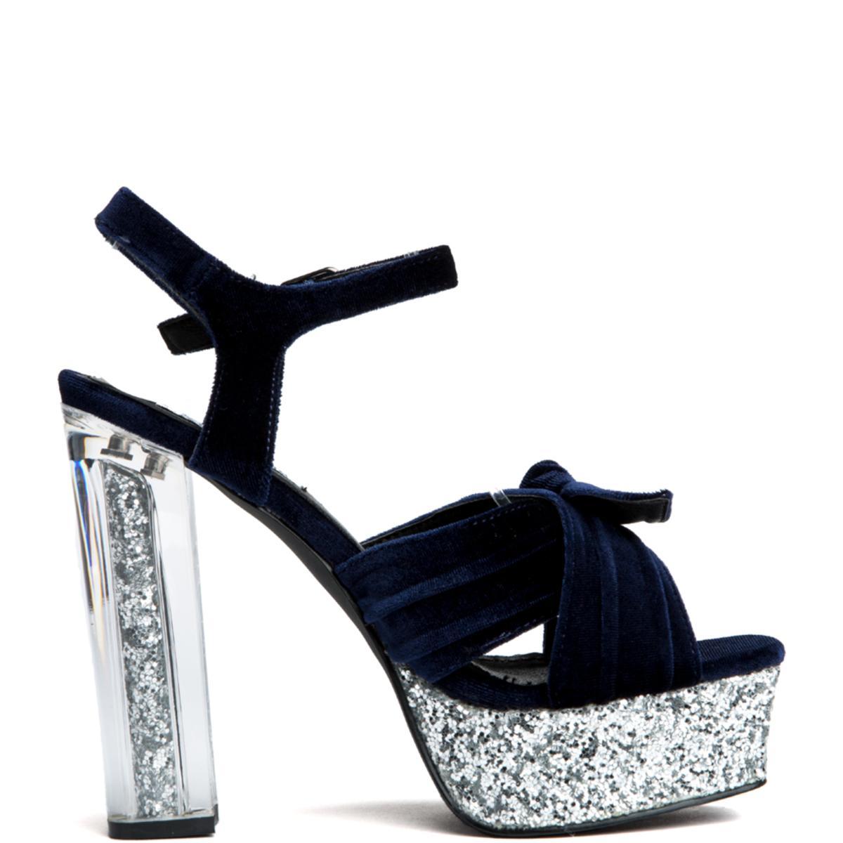 Cape Robbin Coralee-2 Navy High Heel Navy