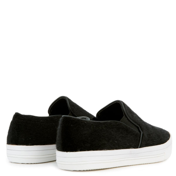 Pony Hair Black Slip On Black – TiltedSole.com