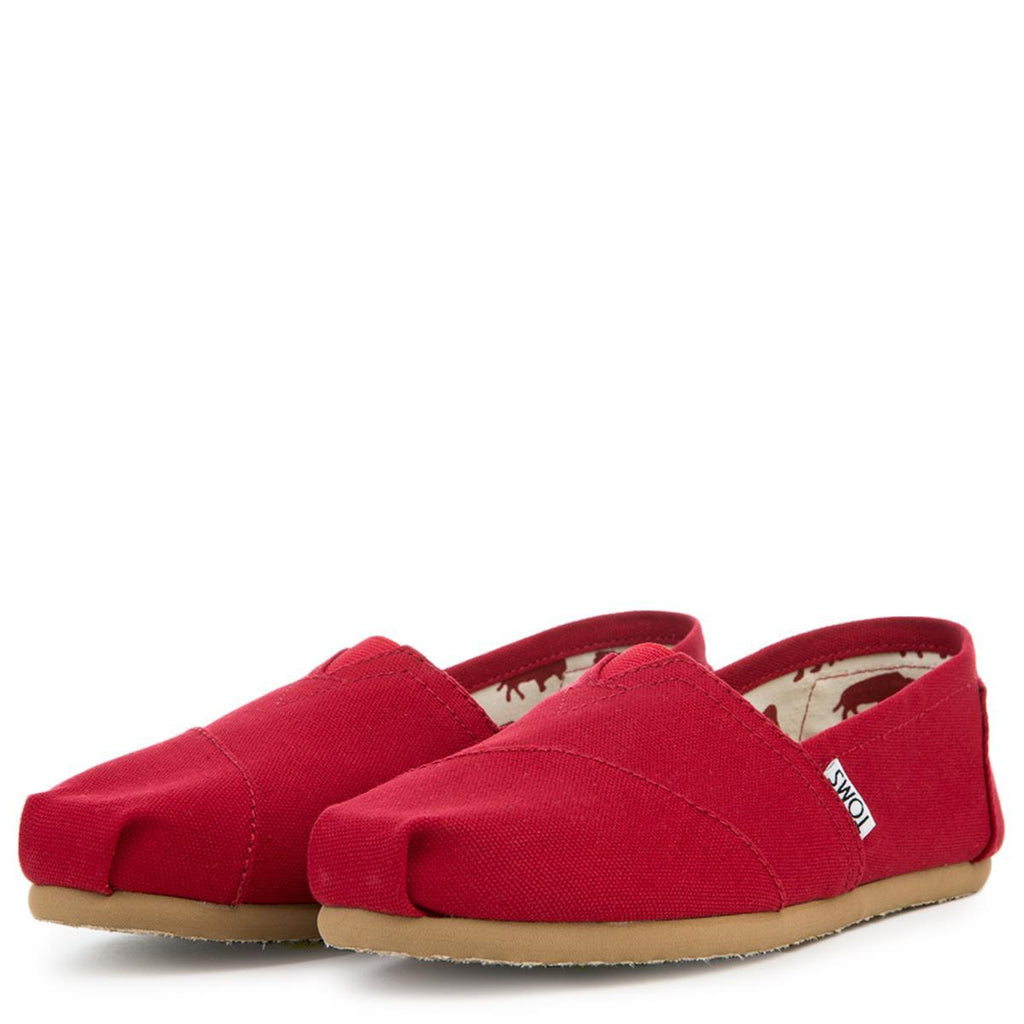 Toms Classic Red Canvas Women's Flats