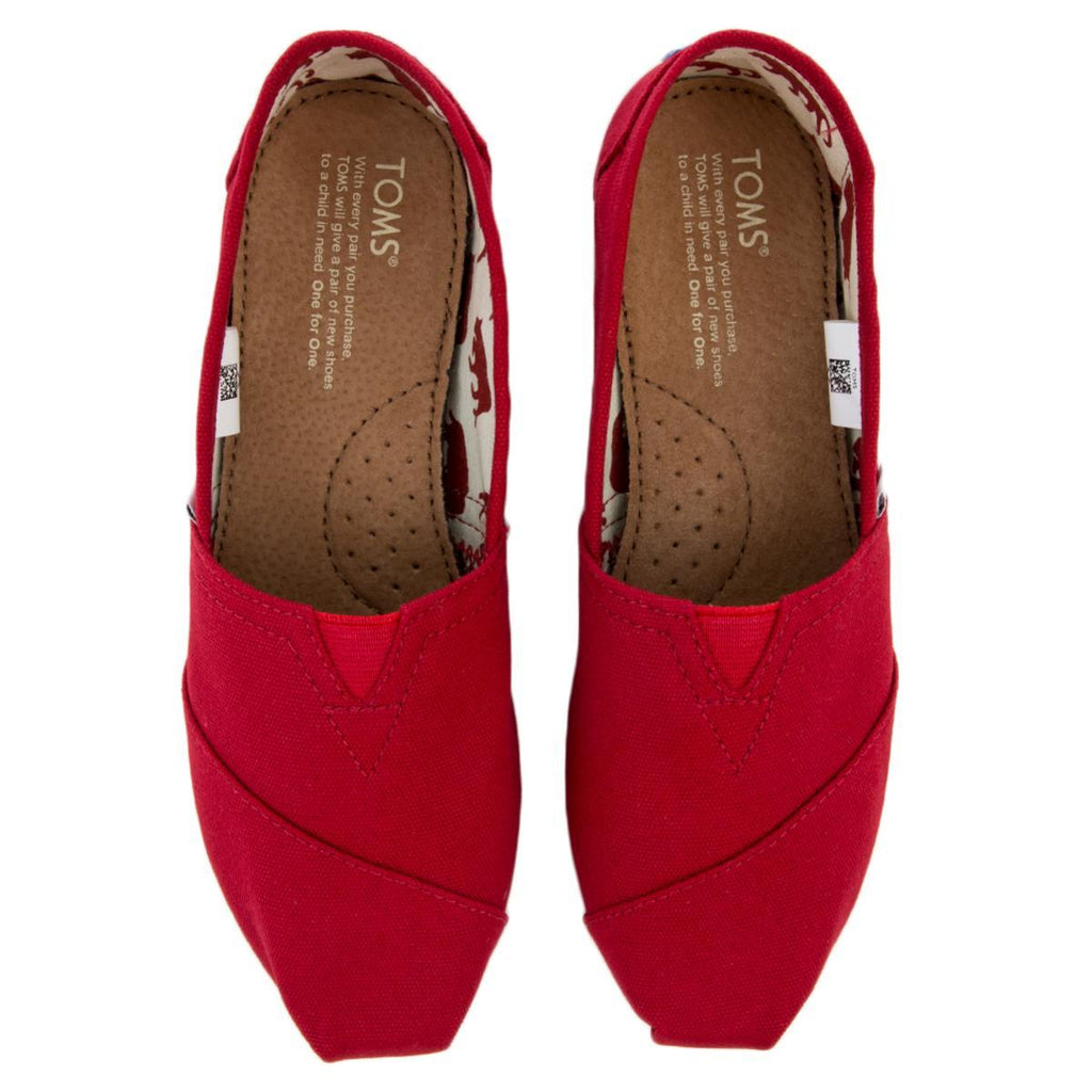 Toms Classic Red Canvas Women's Flats