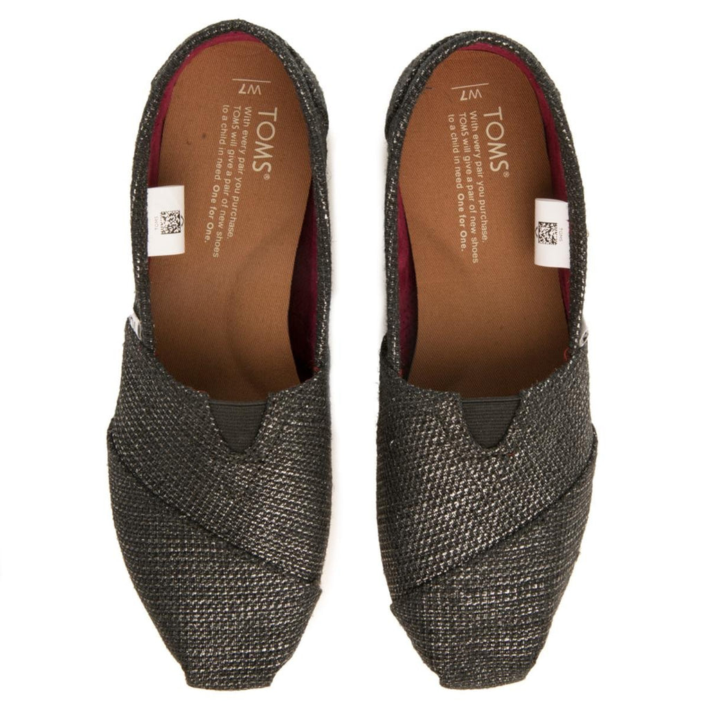 metallic burlap toms