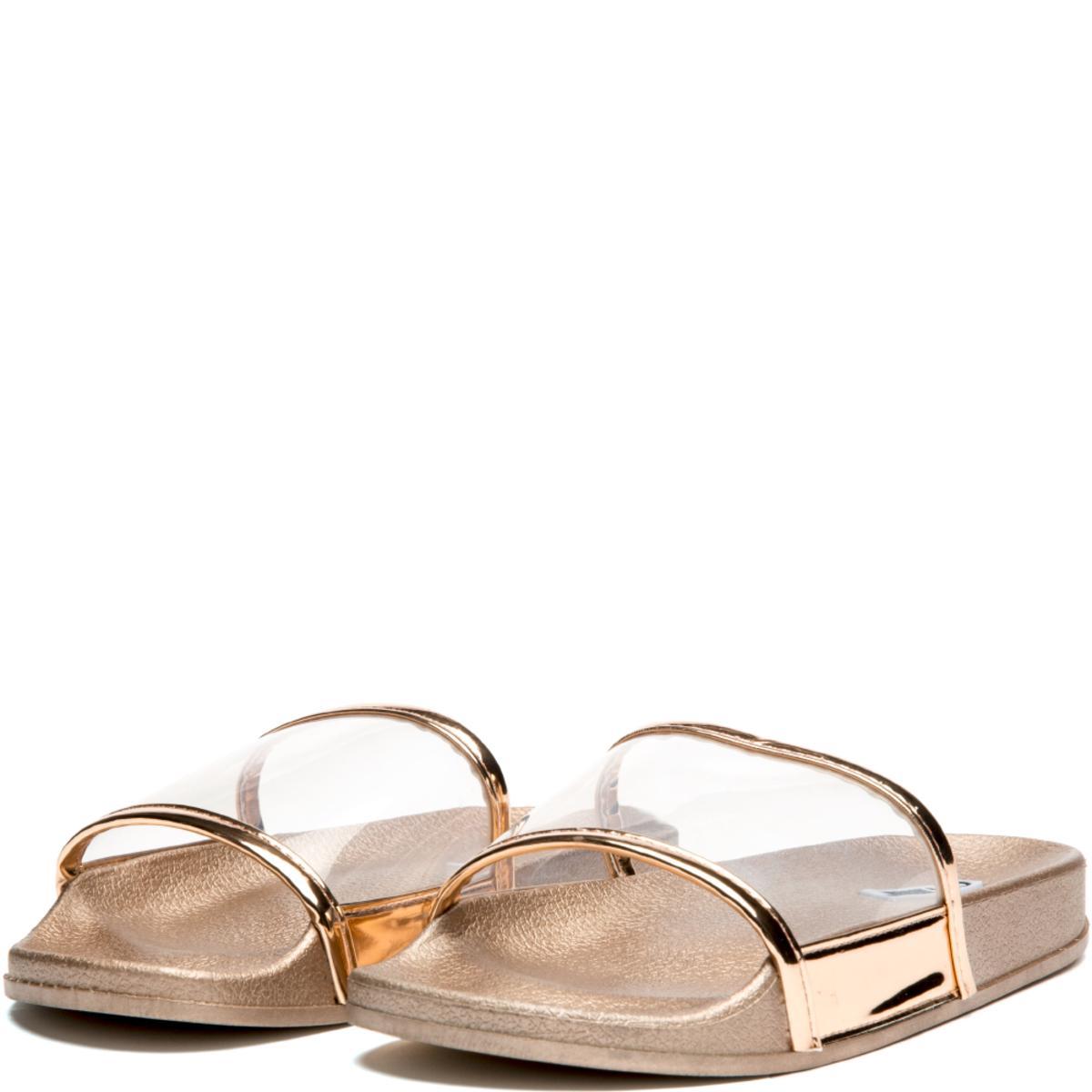 Cape Robbin Moira-11 Rose Gold Slides rose gold