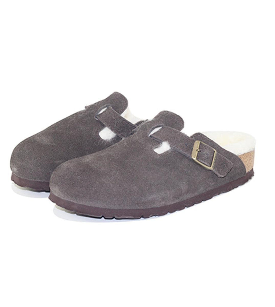 birkenstock boston fur mocha