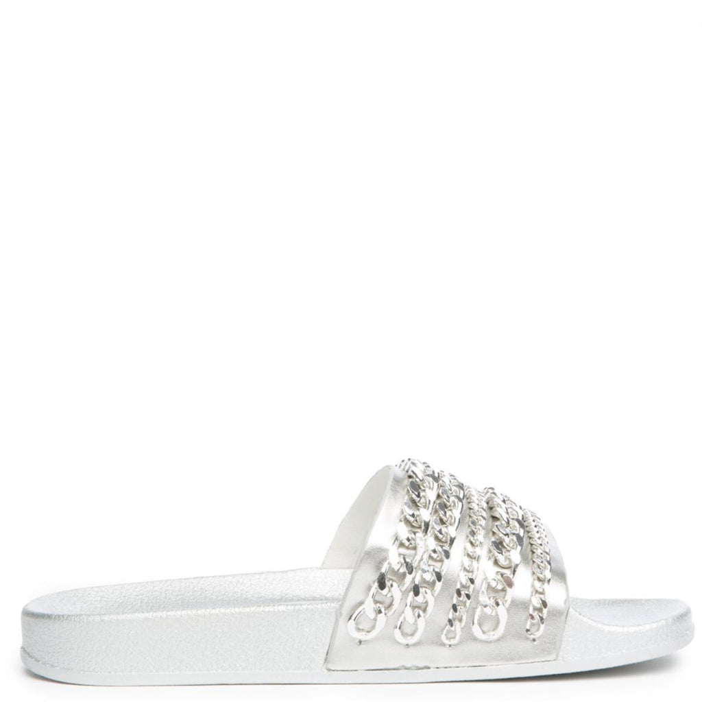 Cape Robbin Moira-18 Women's Silver Slides