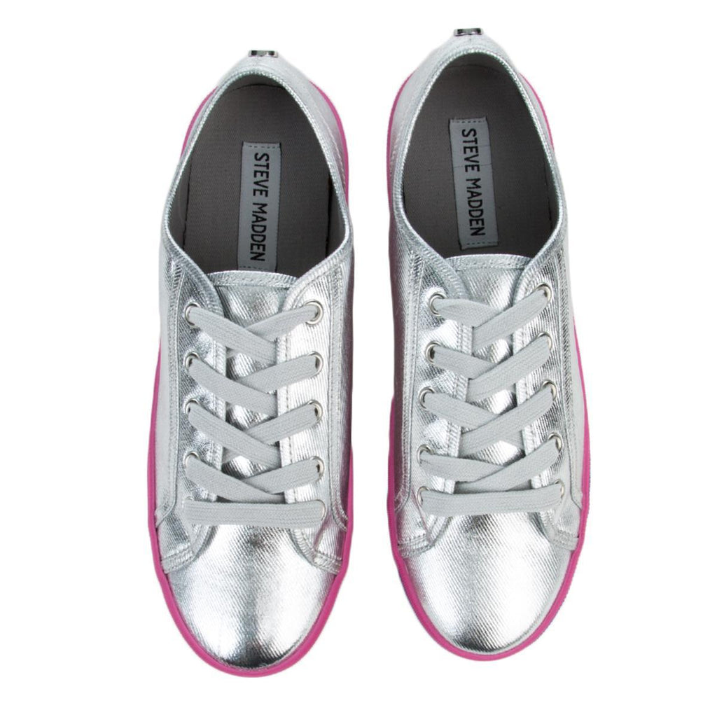 steve madden silver sneakers