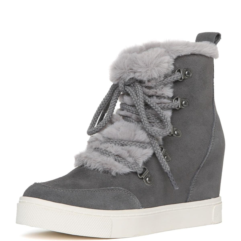 Steve Madden for Women: Lift Grey Wedge Boots – TiltedSole.com