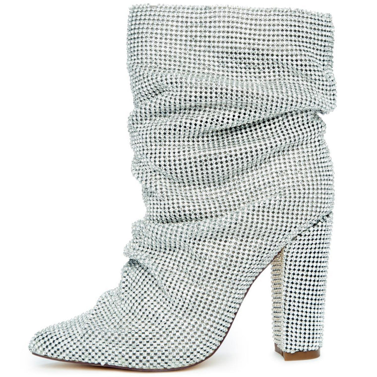 vigo fiore rhinestone booties