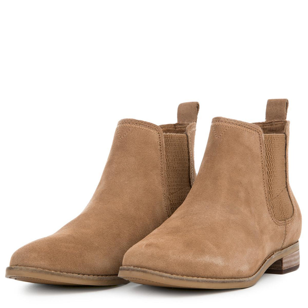 toms toffee suede wedge bootie