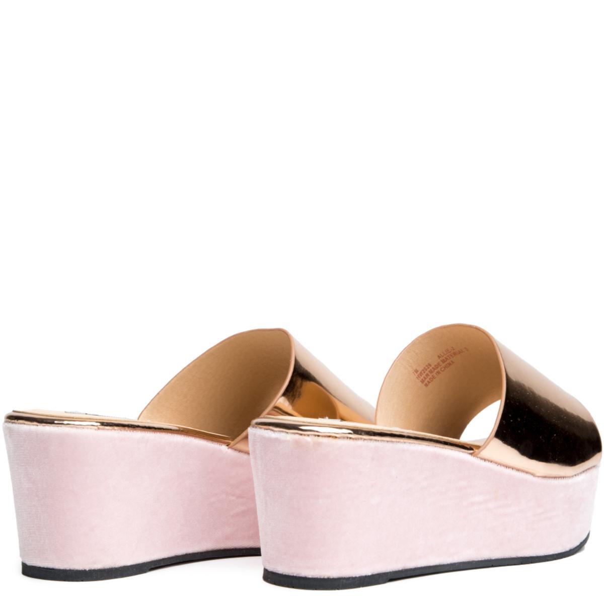 Cape Robbin Allie-2 Rose Gold Platform Sandal Rose Gold