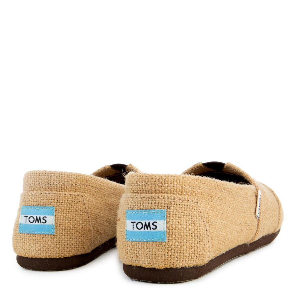 toms natural burlap women's classics