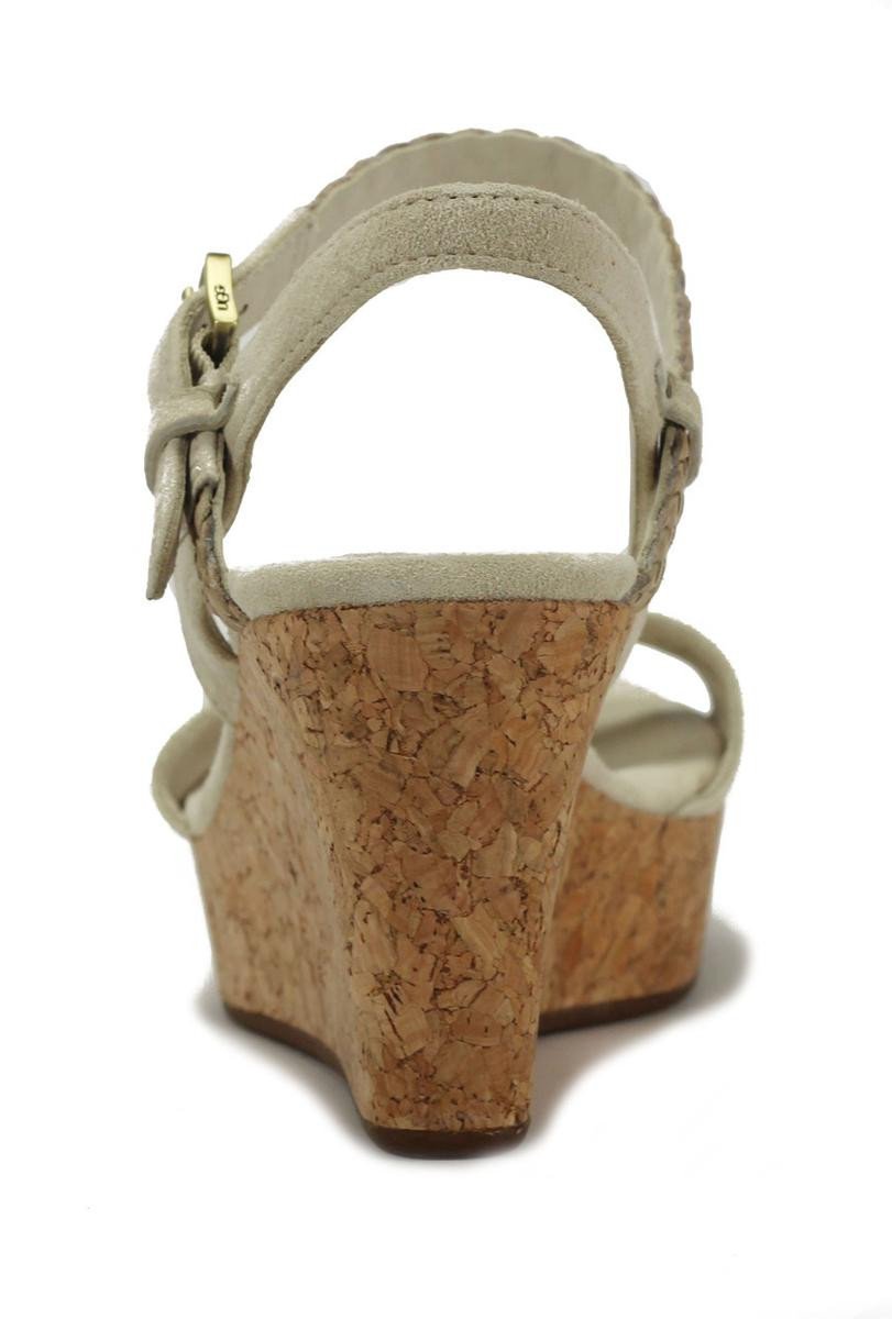 UGG Australia Dalessio Cream Wedge Sandal Cream