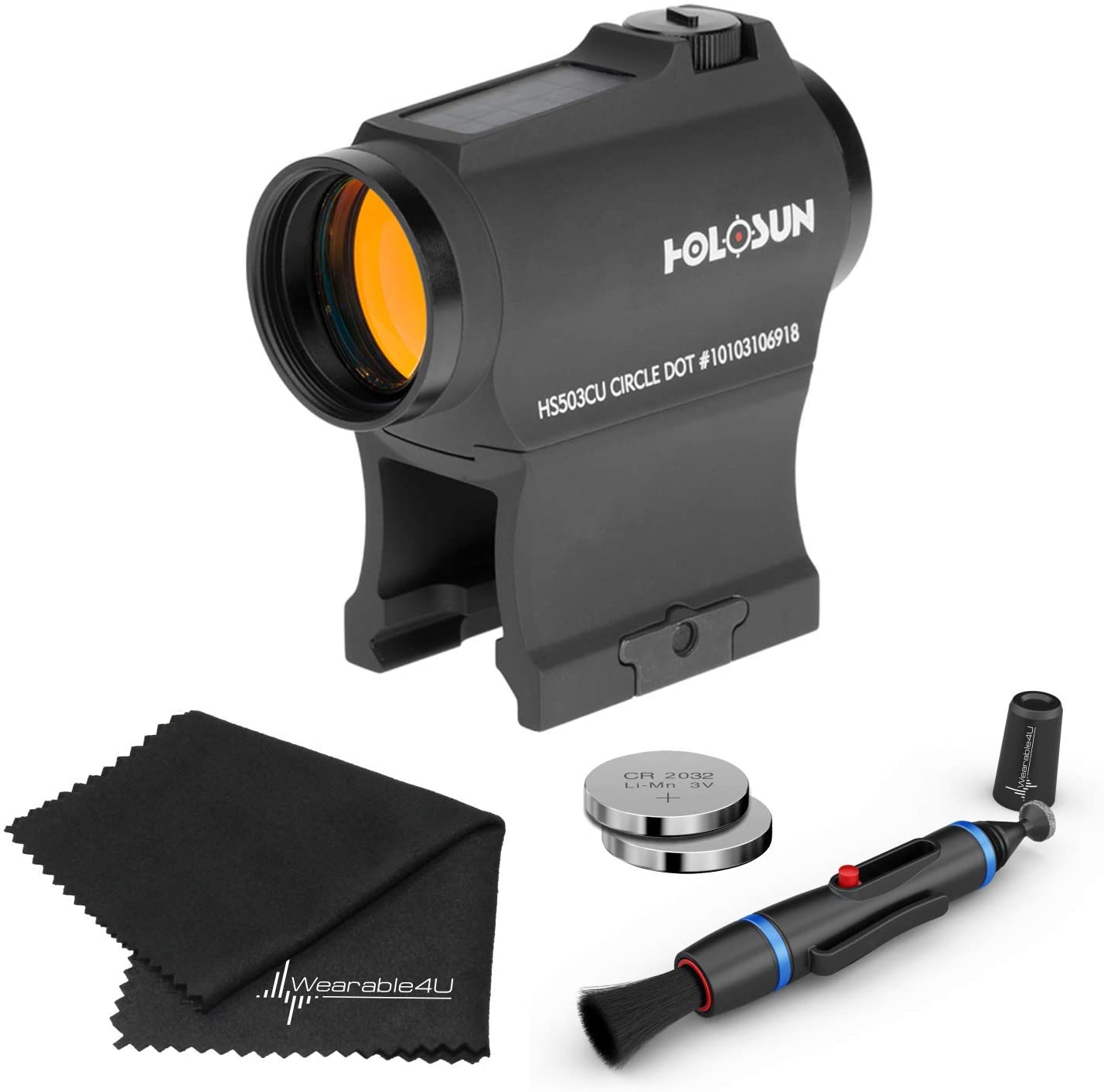 Holosun HS503CU Paralow Circle Red Dot Sight (Matte Black) Lens