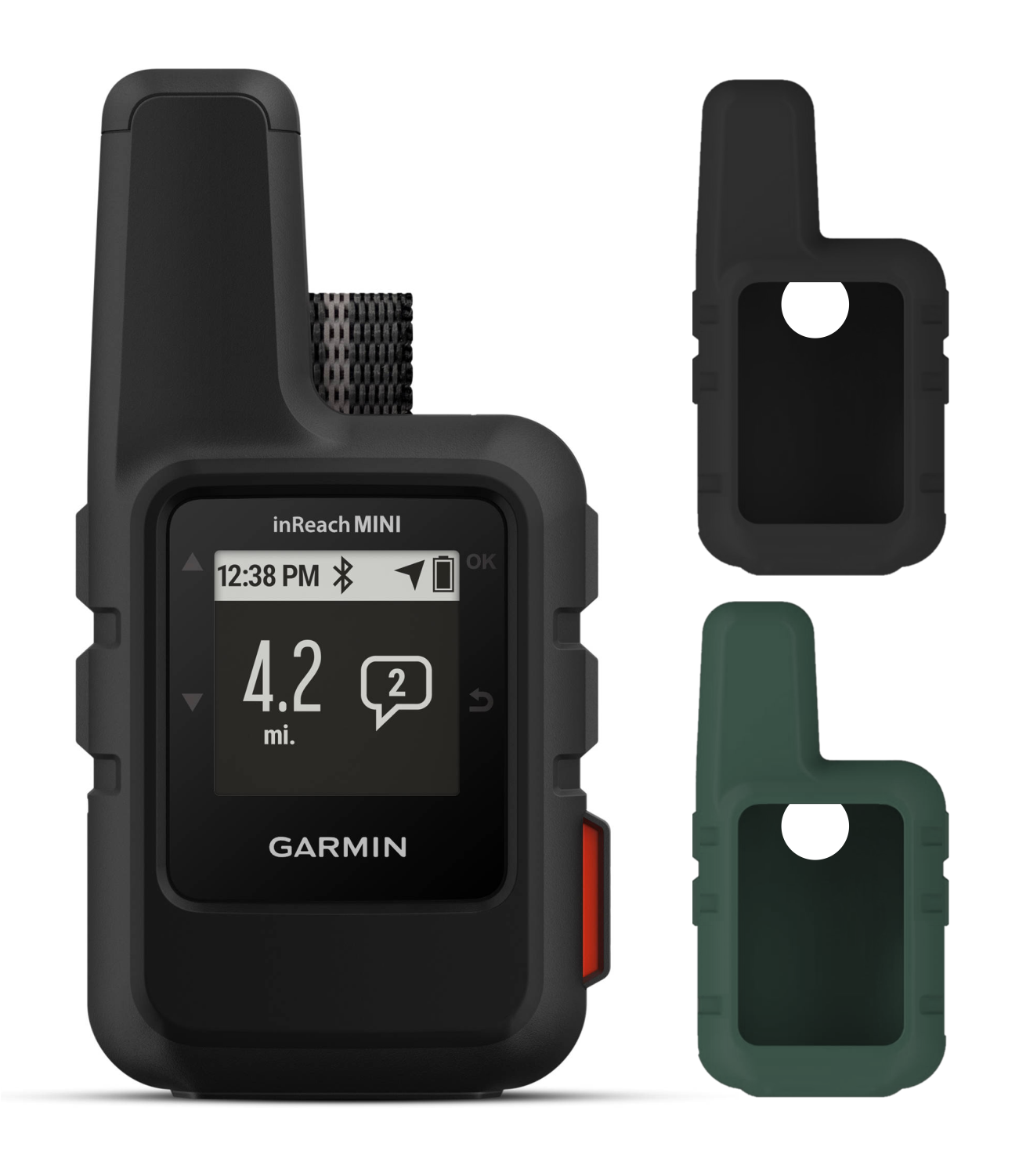 Garmin InReach Mini Lightweight and Compact Handheld Iridium Satellite Communicator with 2 x Silicon Protective Cases