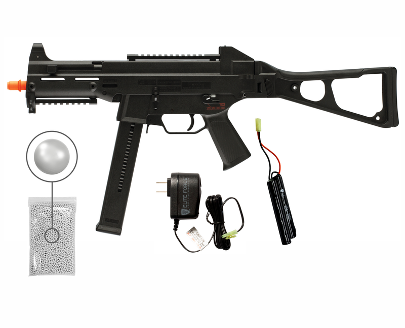 Umarex HK HeckIer&Koch UMP AEG Electric Full / Semi Automatic 6mm BB Rifle Airsoft Gun with Wearable4U Bundle
