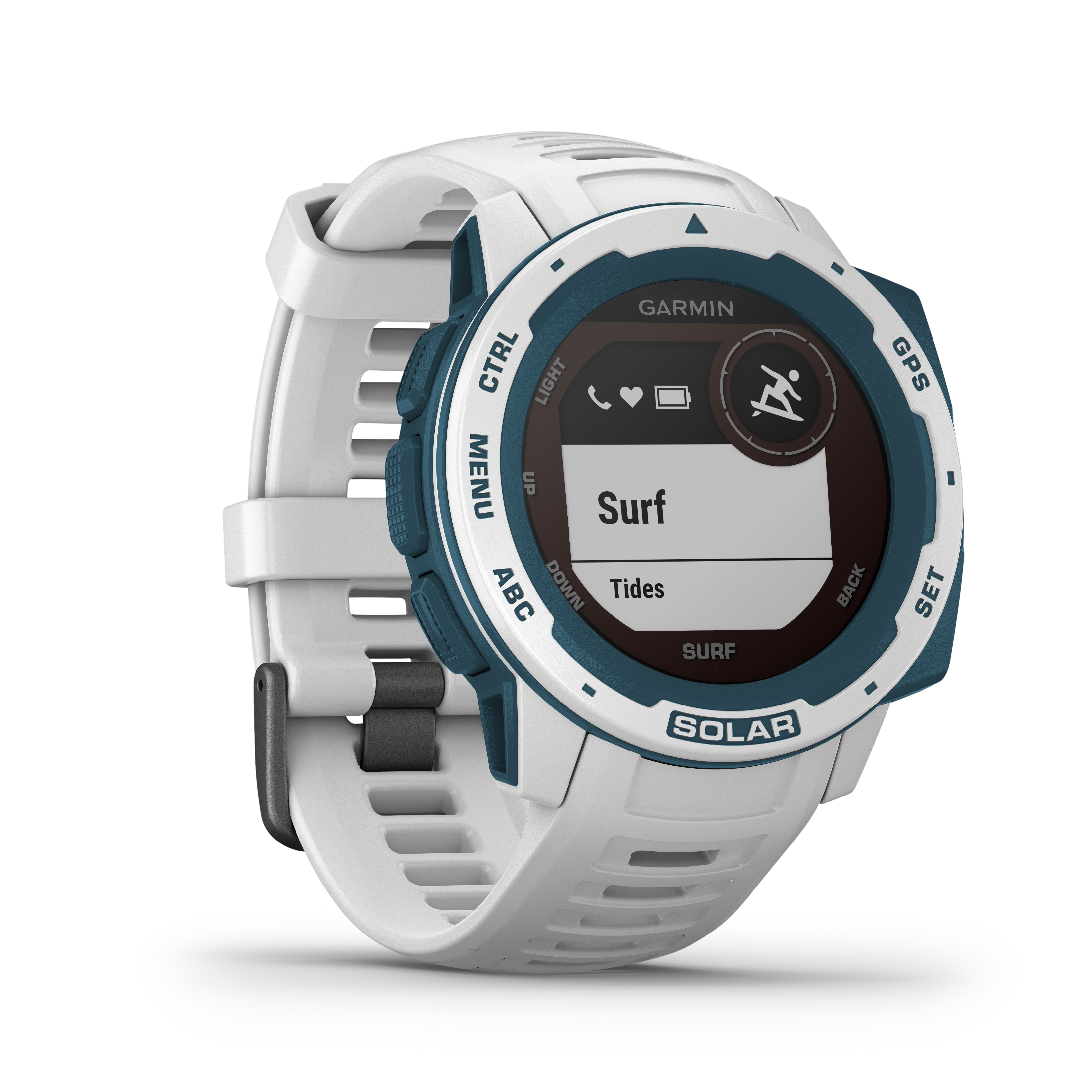 Garmin Instinct Solar Surf Edition Premium GPS Smartwatch with Included Wearable4U Bundle