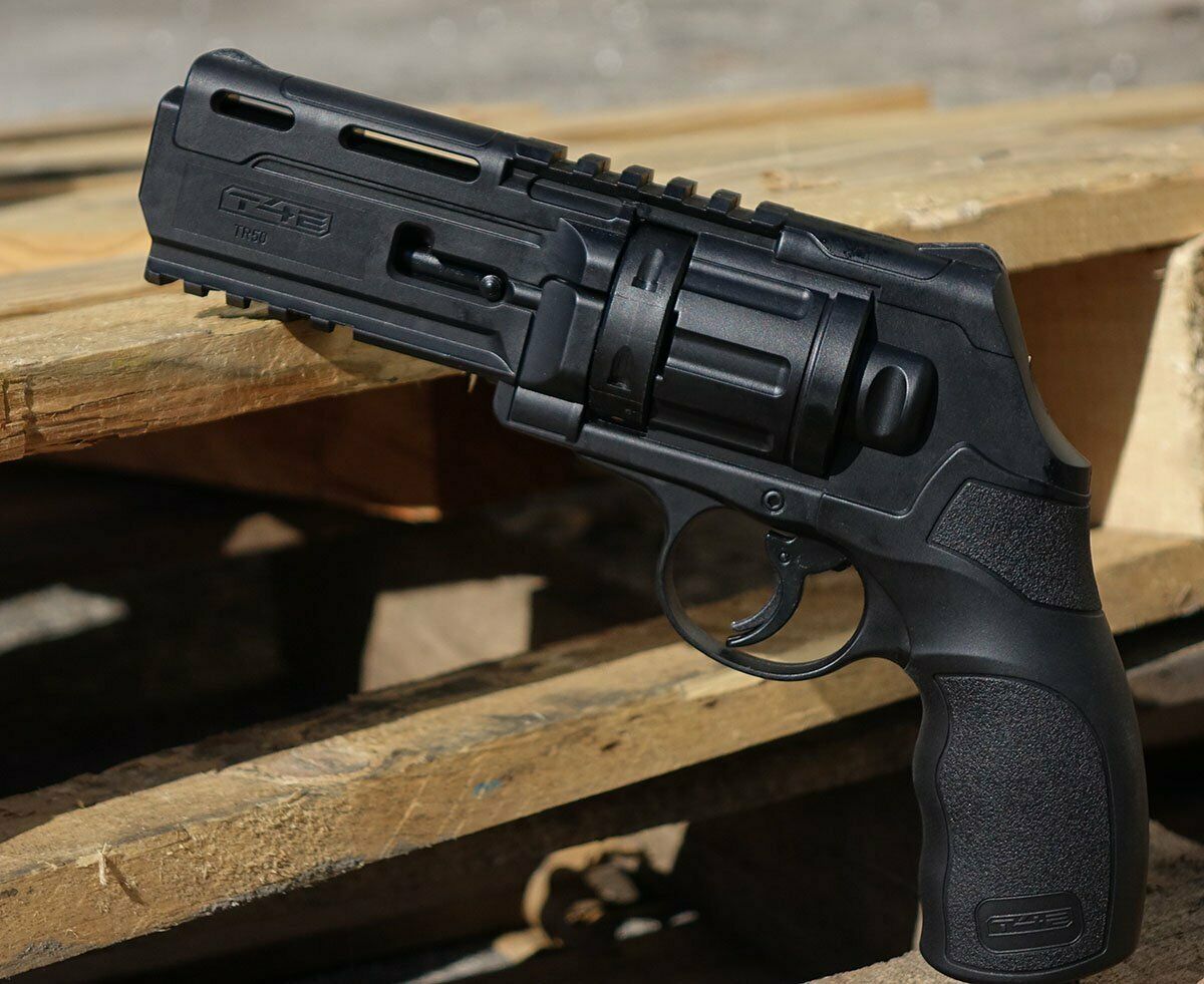 Umarex T4e Tr50 50 Caliber Black Co2 Training Paintball Pistol Revolv Sports And Gadgets