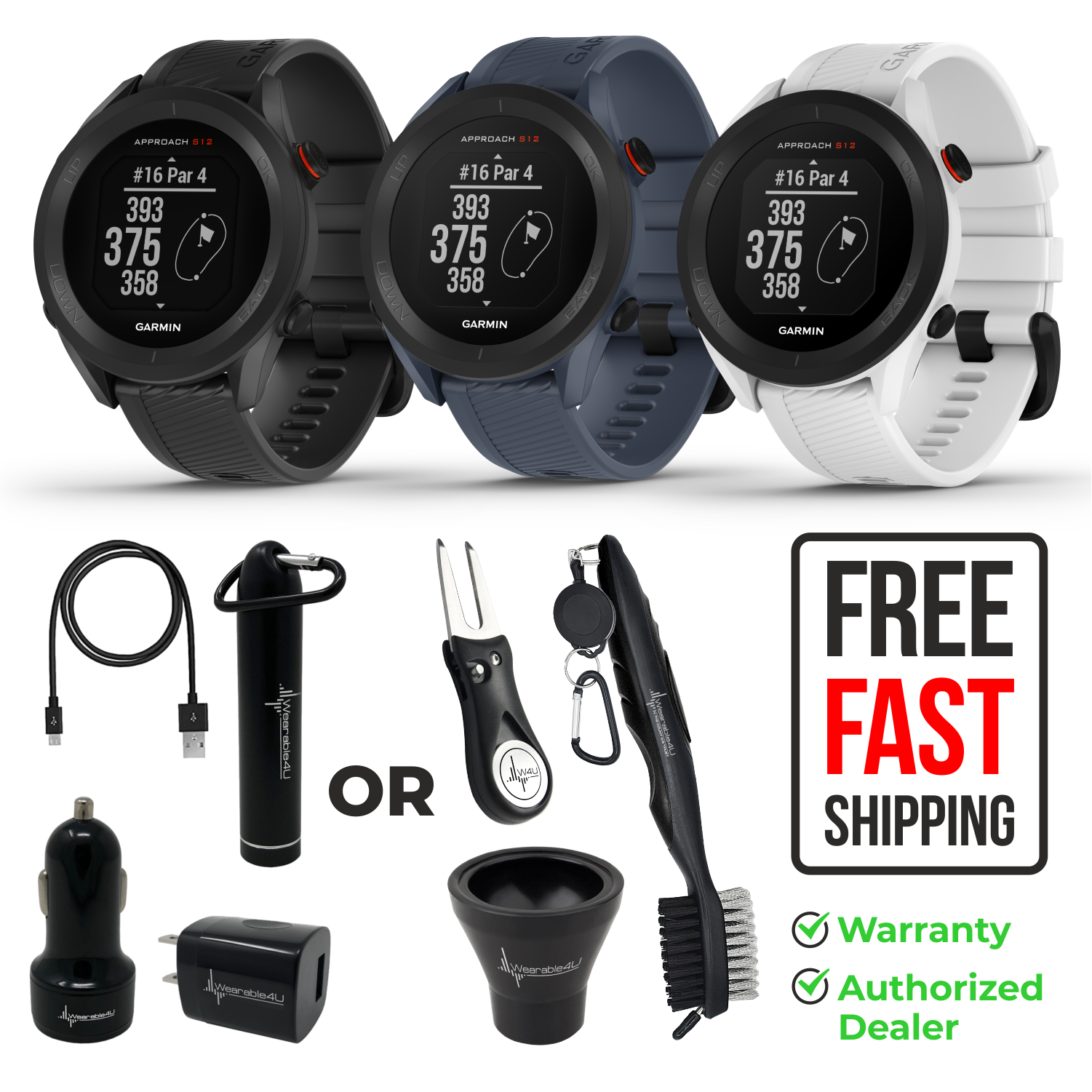 S12 Premium GPS Golf Watch with Wearable4U Bundle – Sports and Gadgets