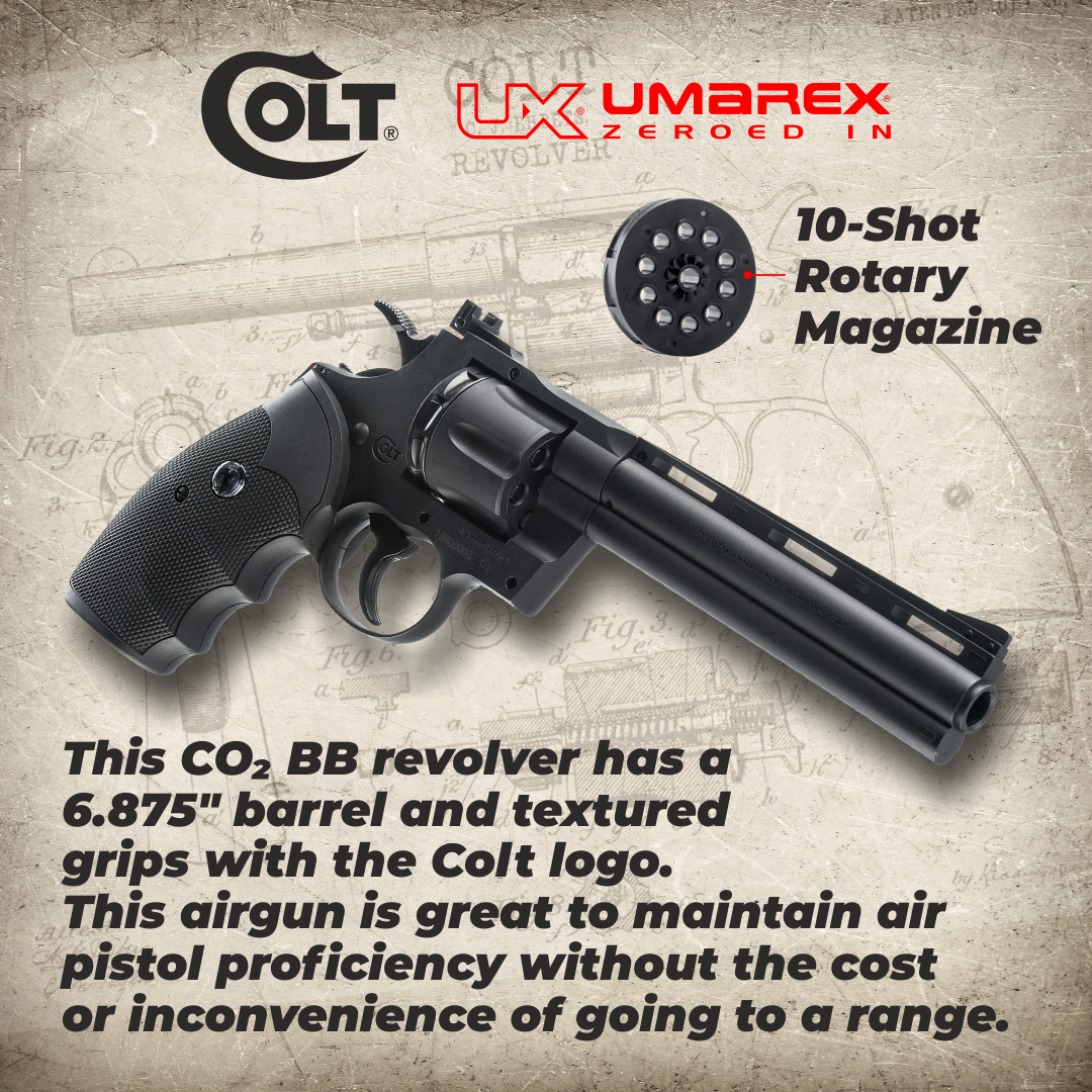 Umarex Colt Python .177 Caliber 410 FPS 10-Round Revolver BB Air Pistol