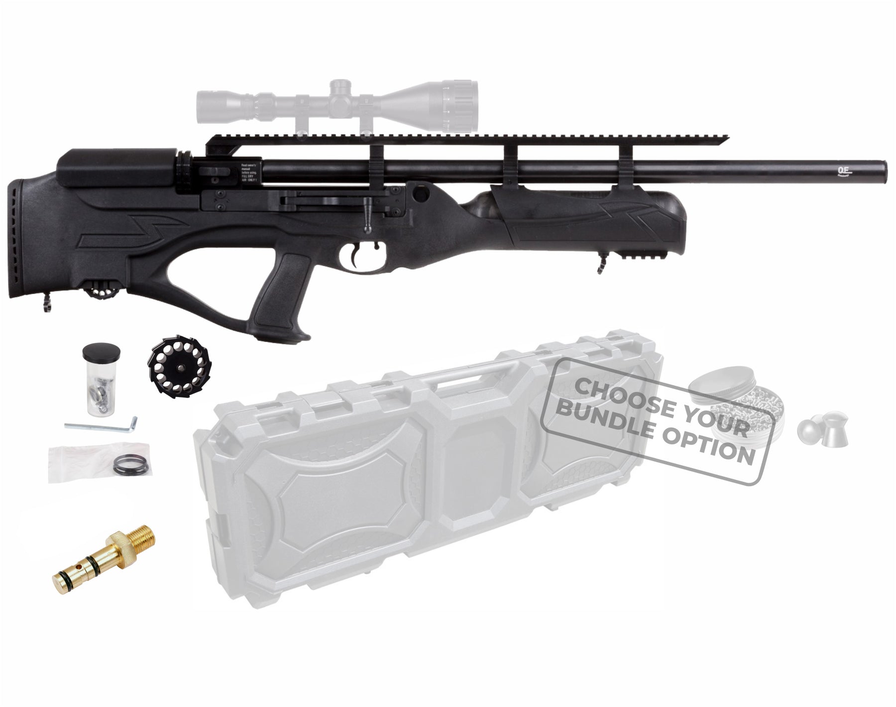 Hatsan Bully PCP .25 Caliber Air Rifle with Scope and Rings w – Sports and Gadgets