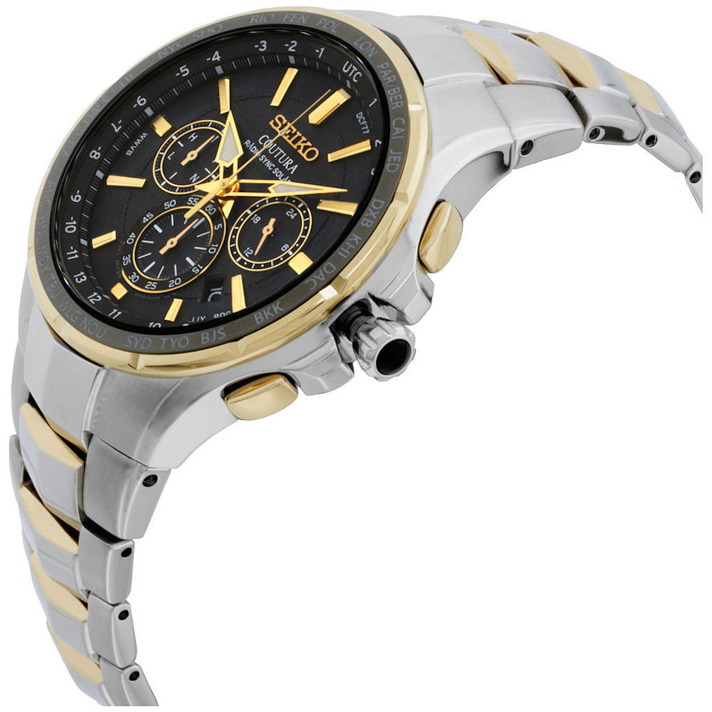 seiko chronograph two tone