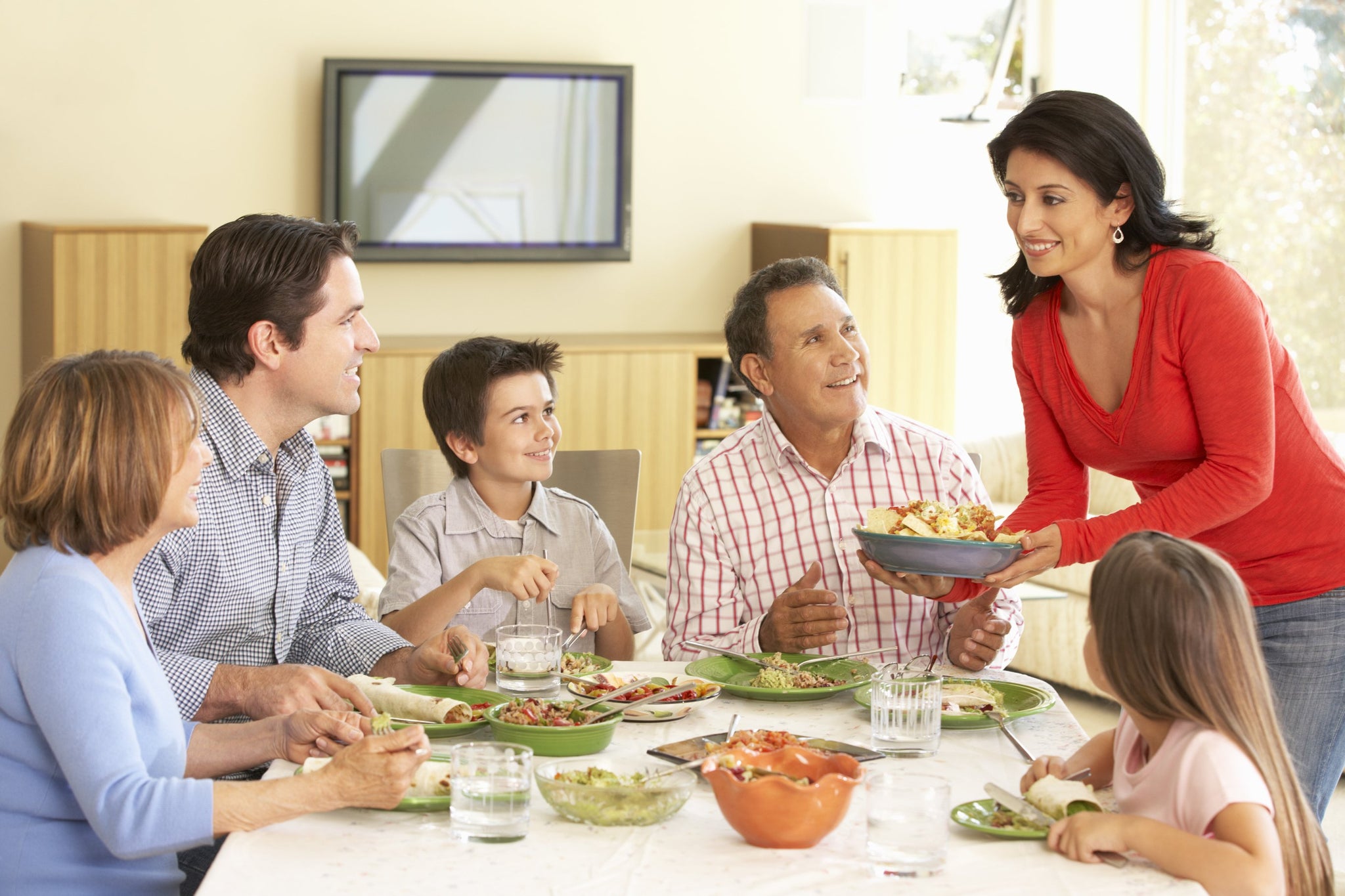 Family enjoying a gluten-free meal