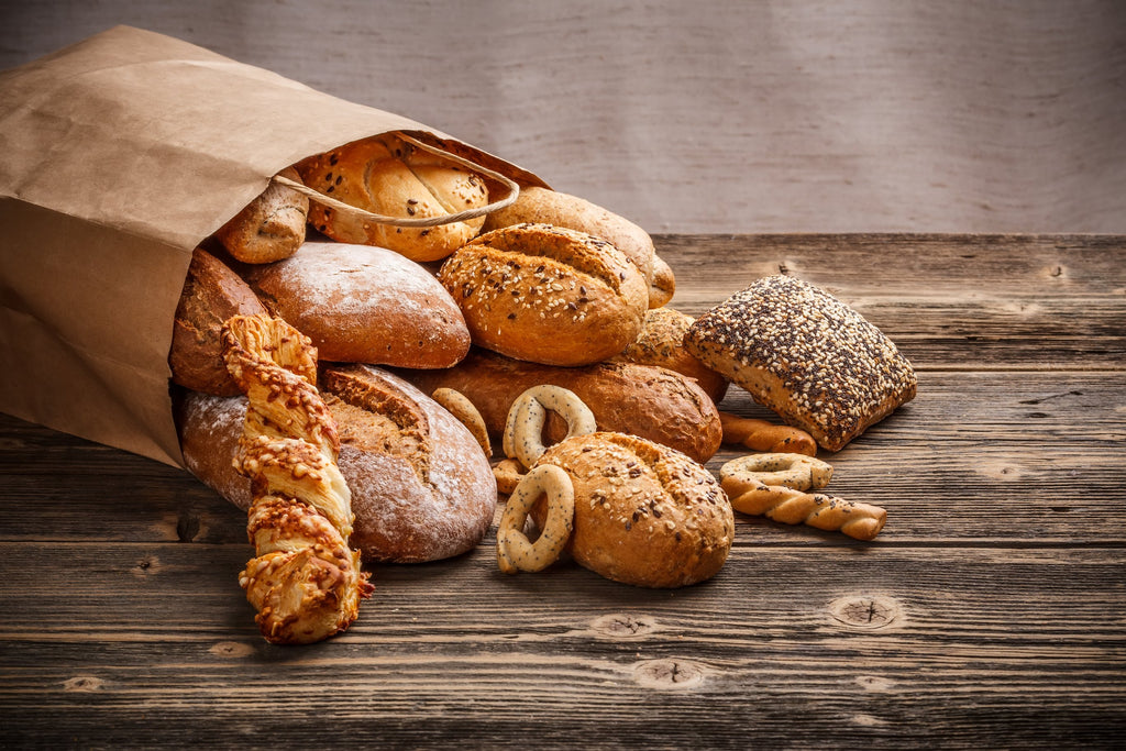 Baked goods using guar gum.