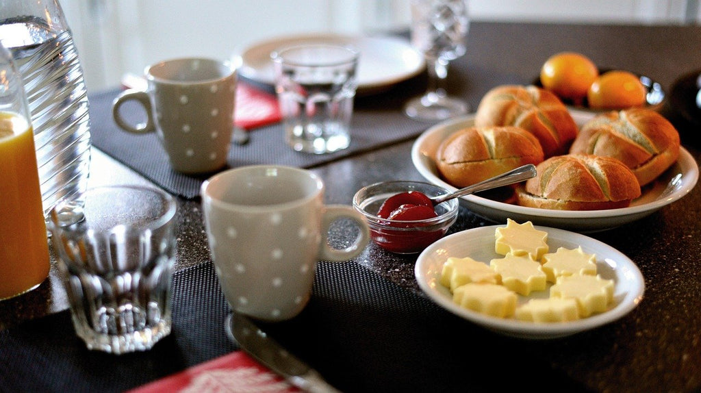 Adding flavored and shaped butter makes a simple breakfast, a special occasion.