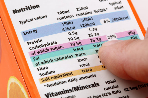 Reading food label