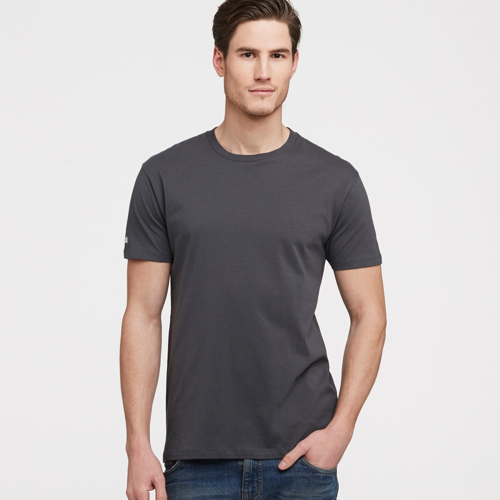 Mens Black T-Shirts | Littlebit Sleeve Logo Mens Crew Neck Tee | littlebit