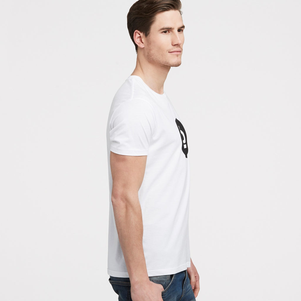 LB Mark White Mens T-Shirts | Crew Neck T-Shirt | littlebit