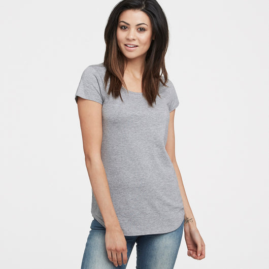 Grey Womens T-Shirts | Womens Scoop Neck Tee | littlebit