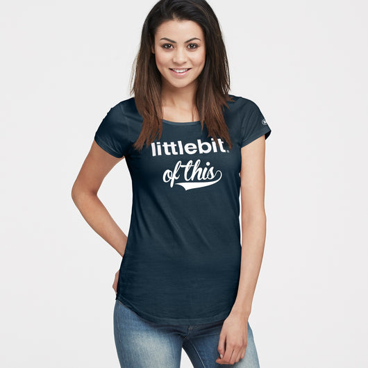 Navy Womens T-Shirts | Littlebit of This Womens Scoop Neck Tee | littlebit