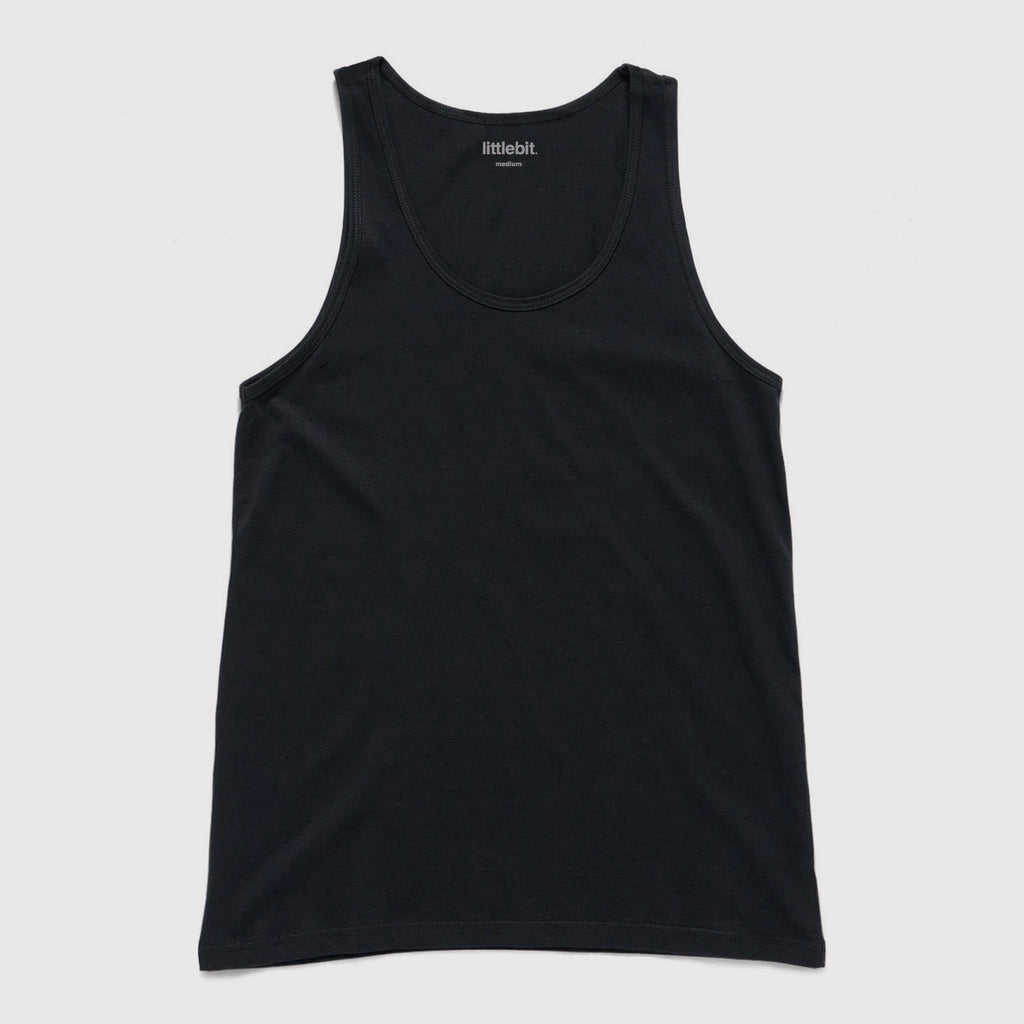 Black Womens Tanks & Singlet | Womens Boyfriend Basic Tank | littlebit