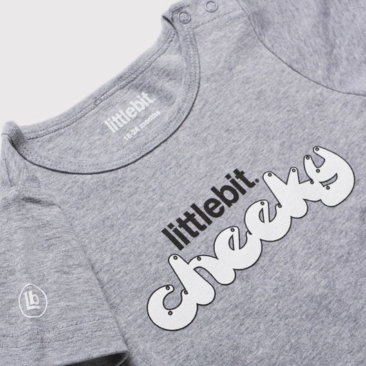 littlebit Cheeky Grey Baby T-Shirt | littlebit