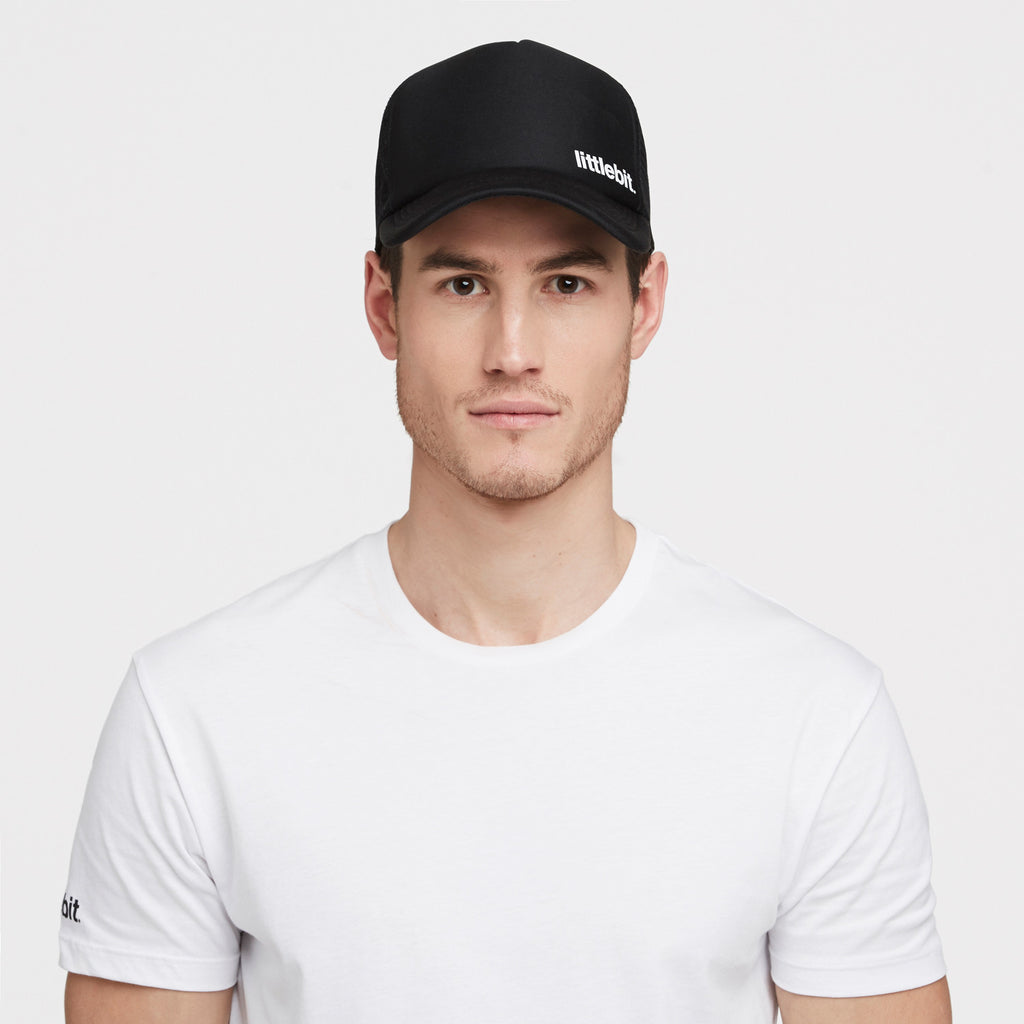 Black Caps & Hats | Trucker Cap Small littlebit Logo | littlebit