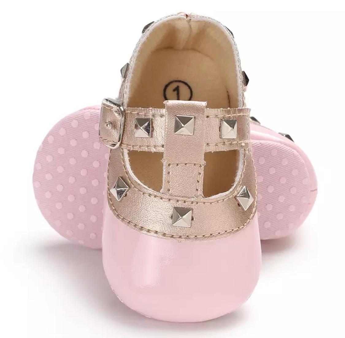 pink crib shoes