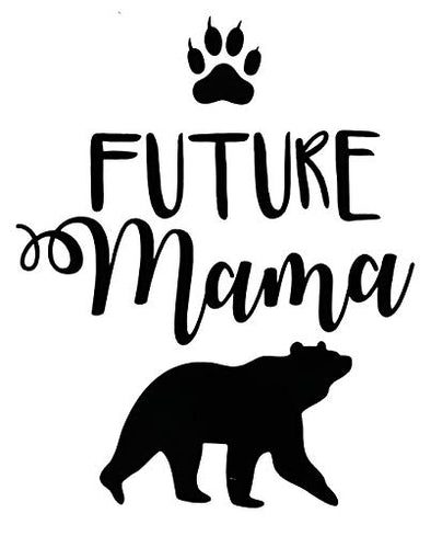 Mama Bear With 3 Cubs White Vinyl Decal Sticker