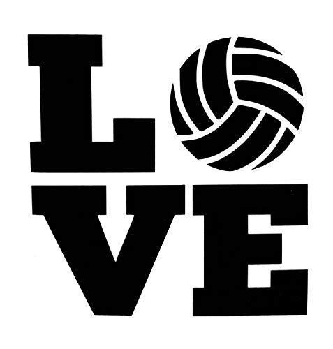 Custom Love Volleyball Vinyl Decal Sports Bumper Sticker-WickedGoodz