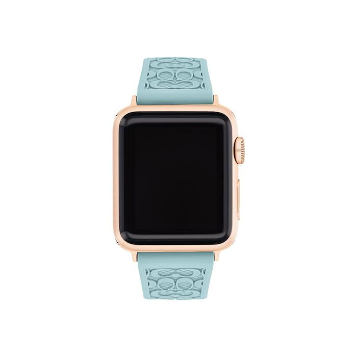 Coach Apple Watch® Strap Teal Rubber 38mm Women&#39;s (14700039)-COCOMI Singapore