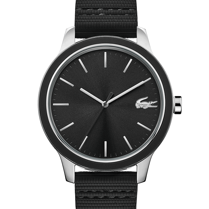 lacoste 12.12 watch black