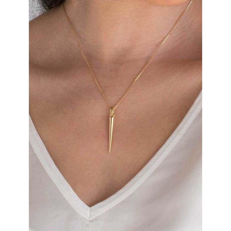 14K Yellow Gold 3D Spiral Necklace, Shop Now Pendant & Necklace by Adita Jewels