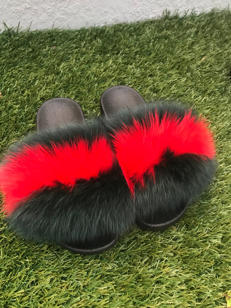 so real fur slippers