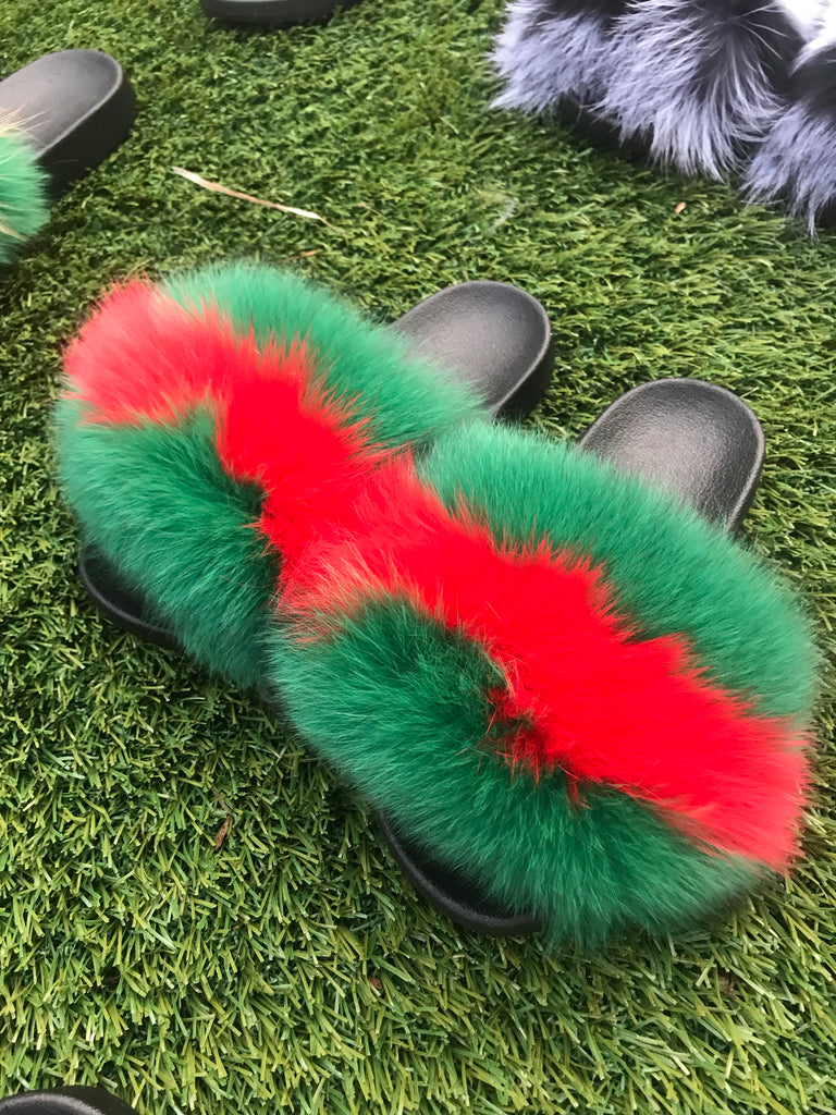 so real fur slippers