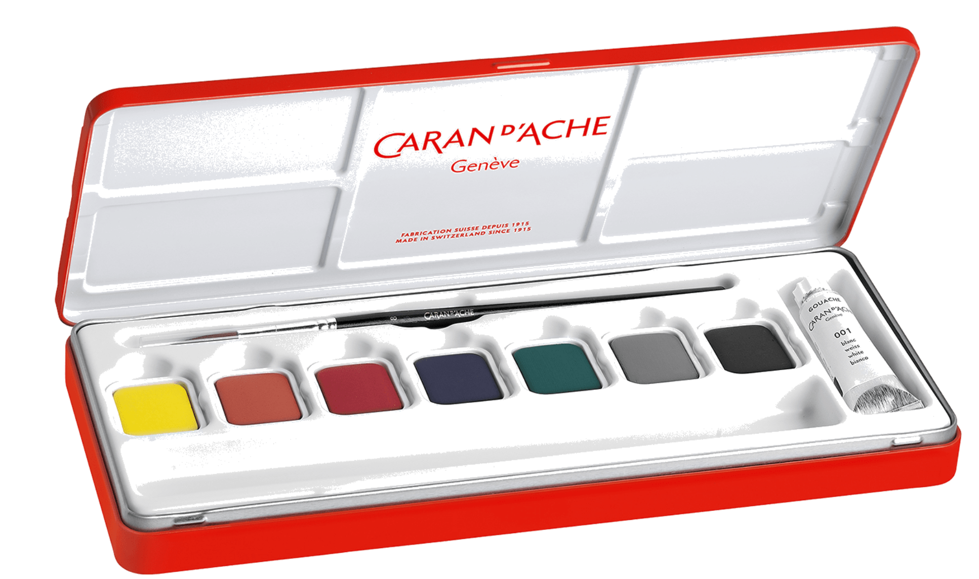 Caran d'Ache Gouache Studio Assortment of 8 Colour Tablets | Dr Pen