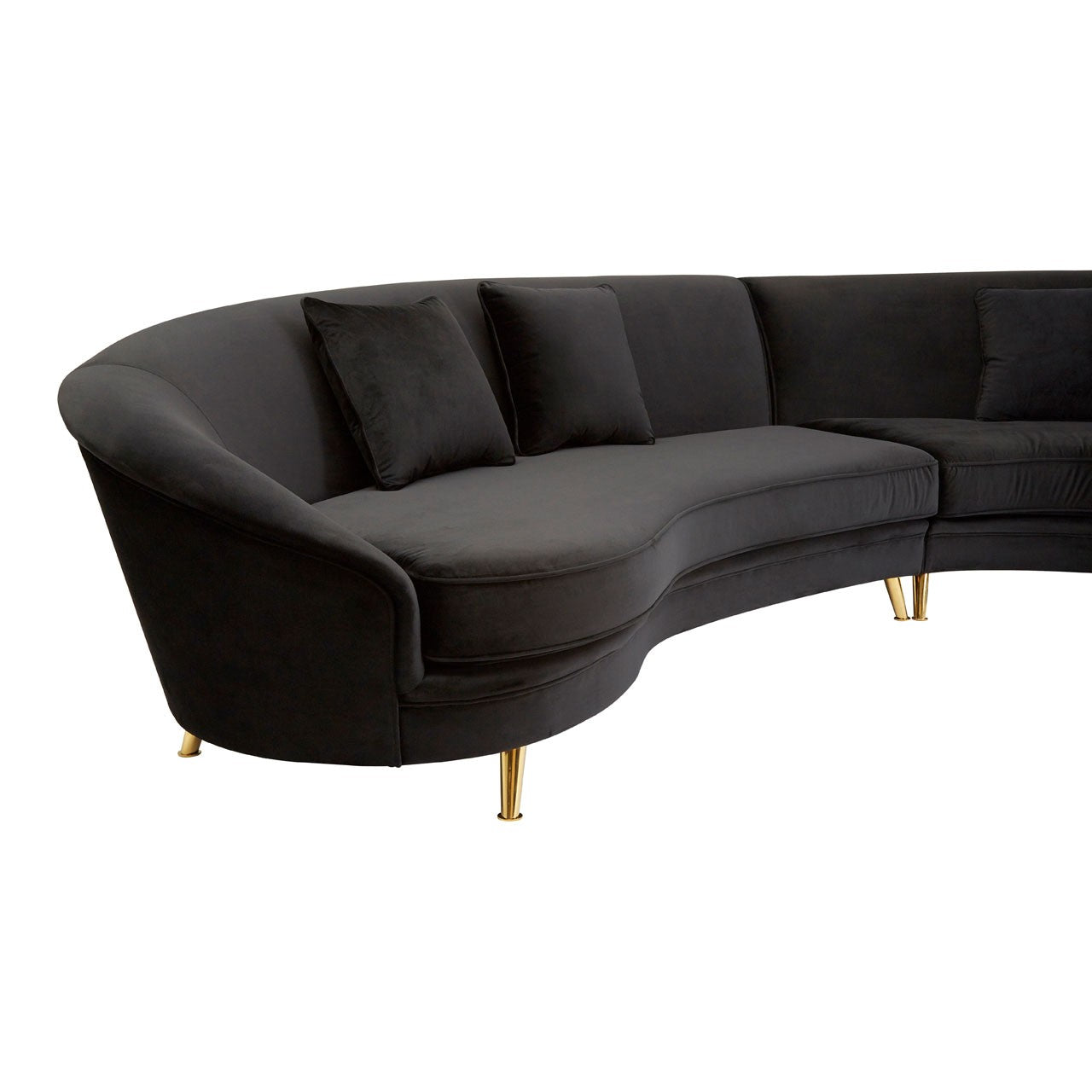 Curved Velvet Sofa Uk | Baci Living Room