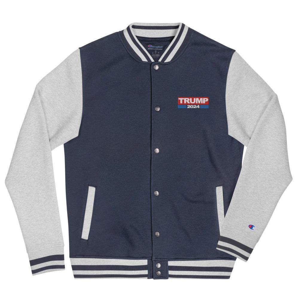 Buy Trump 2024 Embroidered Bomber Jacket at Miss Deplorable for only
