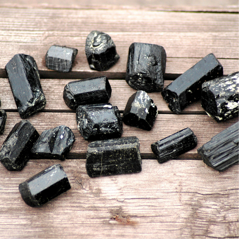 raw black tourmaline