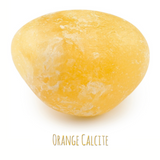 orange calcite crystal for back pain and back problems 